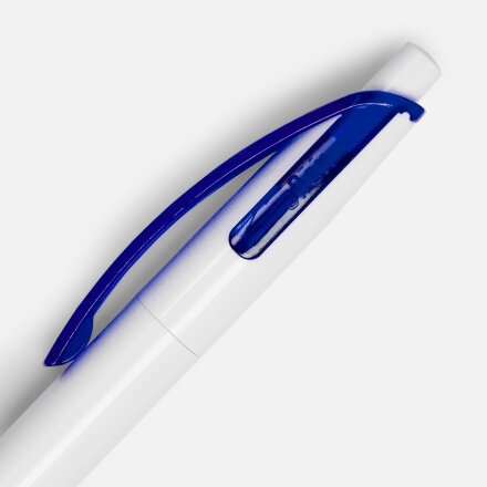 Ручка шариковая Bento, белая с синим Ручка шариковая Bento, белая с синим