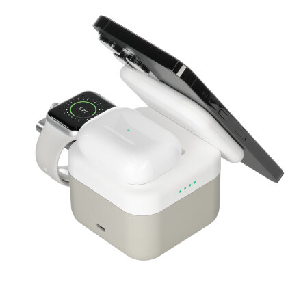 Беспроводная зарядная станция 3в1 15W Куб (Cube Wireless Magnetic)