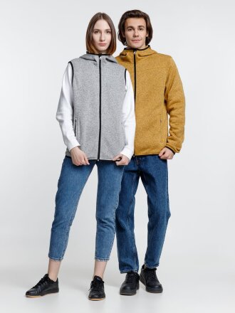 Жилет с капюшоном унисекс Gotland, серый Жилет с капюшоном унисекс Gotland, серый