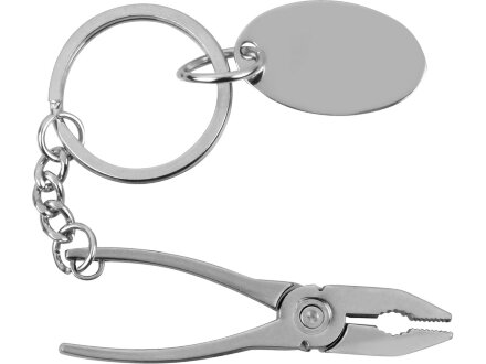 Брелок с шильдом Пассатижи, серебристый Брелок с шильдом Пассатижи, серебристый