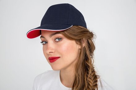 Бейсболка Longchamp, темно-синяя Бейсболка Longchamp, темно-синяя