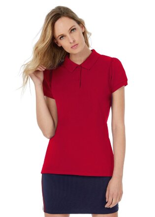 Рубашка поло женская Heavymill красная Рубашка поло женская Heavymill красная