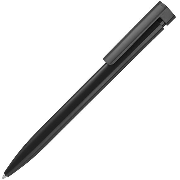 Ручка шариковая Liberty Polished, черная с нанесением логотипа