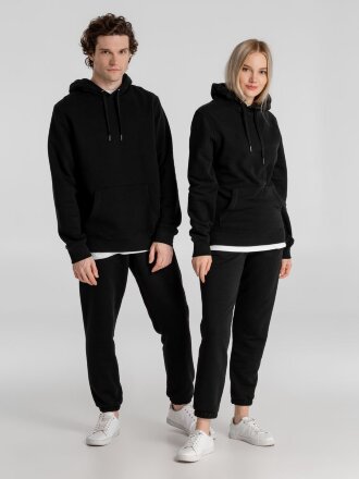 Толстовка с капюшоном унисекс King, черная Толстовка с капюшоном унисекс King, черная