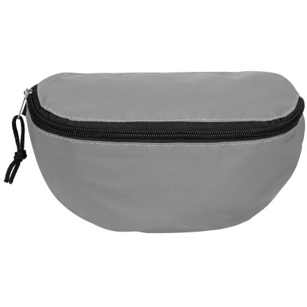 Поясная сумка Manifest из светоотражающей ткани, серая Поясная сумка Manifest из светоотражающей ткани, серая