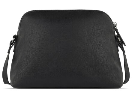 Сумка наплечная женская BUGATTI Bella, чёрная, воловья кожа/полиэстер, 23х8х17 см Сумка наплечная женская BUGATTI Bella, чёрная, воловья кожа/полиэстер, 23х8х17 см