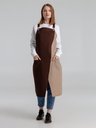 Фартук Picante, коричневый с бежевым Фартук Picante, коричневый с бежевым