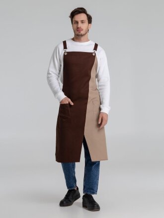 Фартук Picante, коричневый с бежевым Фартук Picante, коричневый с бежевым