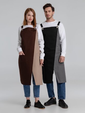 Фартук Picante, коричневый с бежевым Фартук Picante, коричневый с бежевым