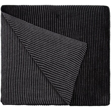 Шарф Nobilis, черный с серым меланжем Шарф Nobilis, черный с серым меланжем