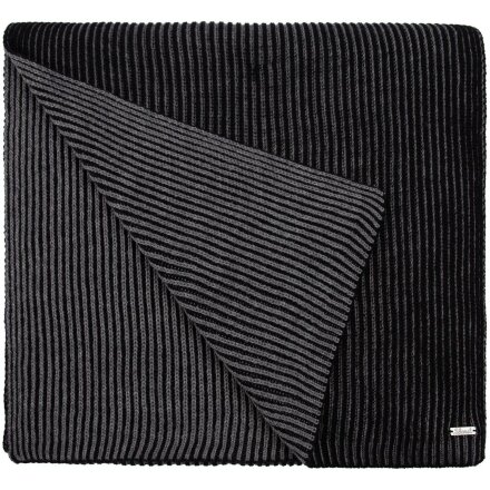 Шарф Nobilis, черный с серым меланжем Шарф Nobilis, черный с серым меланжем