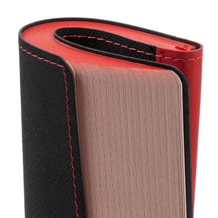 Ежедневник Nice Twice, недатированный, черный с красным Ежедневник Nice Twice, недатированный, черный с красным