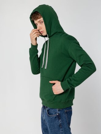Толстовка с капюшоном Unit Kirenga Heavy, темно-зеленая Толстовка с капюшоном Unit Kirenga Heavy, темно-зеленая
