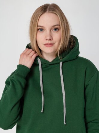 Толстовка с капюшоном Unit Kirenga Heavy, темно-зеленая Толстовка с капюшоном Unit Kirenga Heavy, темно-зеленая