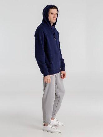 Толстовка с капюшоном унисекс King, темно-синяя Толстовка с капюшоном унисекс King, темно-синяя