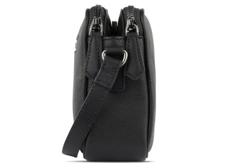 Сумка кросс-боди женская BUGATTI Bella, чёрная, воловья кожа/полиэстер, 22х6х15,5 см Сумка кросс-боди женская BUGATTI Bella, чёрная, воловья кожа/полиэстер, 22х6х15,5 см