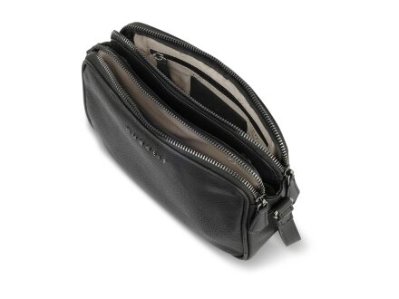 Сумка кросс-боди женская BUGATTI Bella, чёрная, воловья кожа/полиэстер, 22х6х15,5 см Сумка кросс-боди женская BUGATTI Bella, чёрная, воловья кожа/полиэстер, 22х6х15,5 см