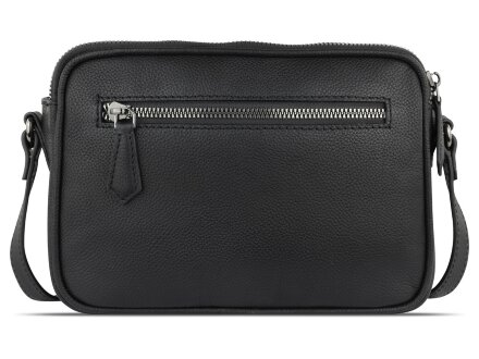 Сумка кросс-боди женская BUGATTI Bella, чёрная, воловья кожа/полиэстер, 22х6х15,5 см Сумка кросс-боди женская BUGATTI Bella, чёрная, воловья кожа/полиэстер, 22х6х15,5 см