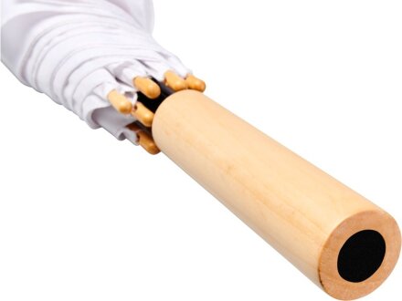 23-дюймовый автоматический зонт Alina из переработанного ПЭТ-пластика, белый 23-дюймовый автоматический зонт Alina из переработанного ПЭТ-пластика, белый