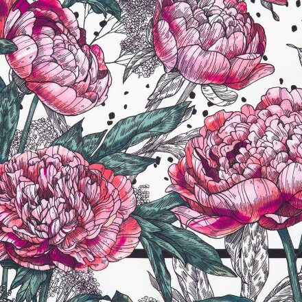 Платок шелковый Delicate, пионы Платок шелковый Delicate, пионы