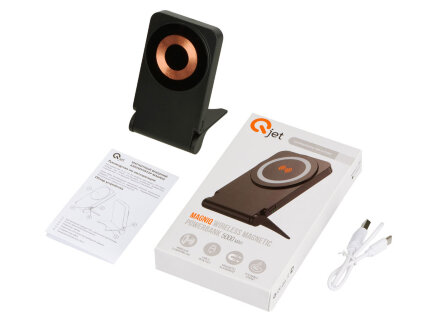 Внешний магнитный аккумулятор MagnIQ, черный, 5000 mAh Внешний магнитный аккумулятор MagnIQ, черный, 5000 mAh