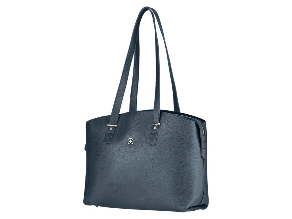 Сумка женская WENGER RosaElli с карманом для ноутбука 14, синяя, полиэстер, 37 x29x19 см с нанесением логотипа