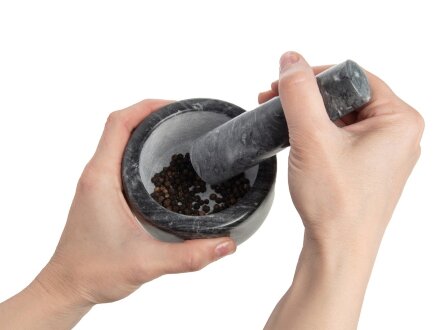 Ступка из натурального мрамора Ступка из натурального мрамора