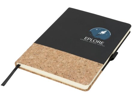 Блокнот Evora формата A5 из пробки и термополиуретана, черный Блокнот Evora формата A5 из пробки и термополиуретана, черный