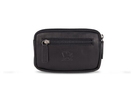 Ключница Mano Don Romeo, с RFID защитой, натуральная кожа в чёрном цвете, 11 х 2 х 7 см