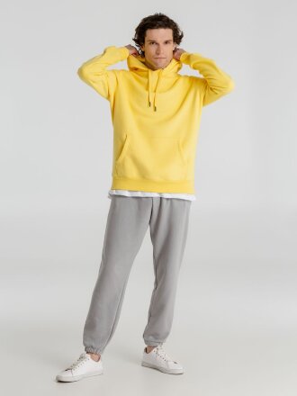 Толстовка с капюшоном унисекс King, желтая Толстовка с капюшоном унисекс King, желтая