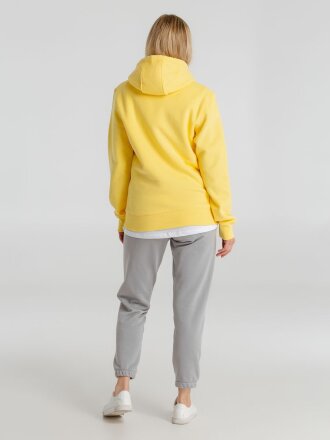 Толстовка с капюшоном унисекс King, желтая Толстовка с капюшоном унисекс King, желтая