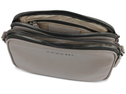 Сумка кросс-боди женская BUGATTI Bella, бежевая, воловья кожа/полиэстер, 22х6х15,5 см Сумка кросс-боди женская BUGATTI Bella, бежевая, воловья кожа/полиэстер, 22х6х15,5 см