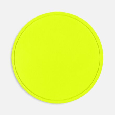 Лейбл из ПВХ Dzeta Round, L, желтый неон Лейбл из ПВХ Dzeta Round, L, желтый неон