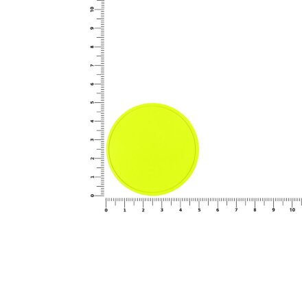 Лейбл из ПВХ Dzeta Round, L, желтый неон Лейбл из ПВХ Dzeta Round, L, желтый неон