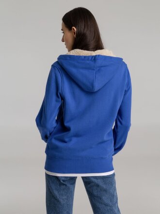 Толстовка унисекс на молнии Sherpa 280, ярко-синяя Толстовка унисекс на молнии Sherpa 280, ярко-синяя