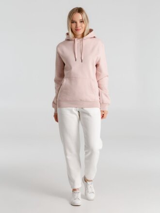 Толстовка с капюшоном унисекс King, розовая Толстовка с капюшоном унисекс King, розовая