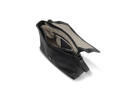 Сумка наплечная женская BUGATTI Bella, чёрная, воловья кожа/полиэстер, 25х8х20 см Сумка наплечная женская BUGATTI Bella, чёрная, воловья кожа/полиэстер, 25х8х20 см