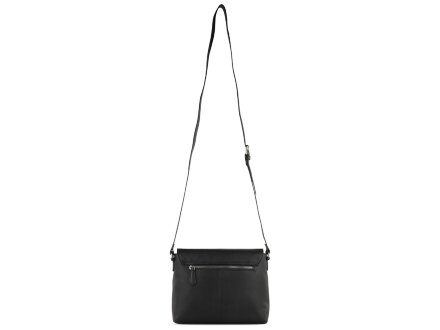 Сумка наплечная женская BUGATTI Bella, чёрная, воловья кожа/полиэстер, 25х8х20 см Сумка наплечная женская BUGATTI Bella, чёрная, воловья кожа/полиэстер, 25х8х20 см