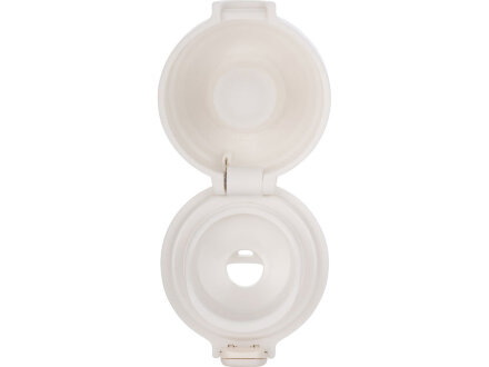 Вакуумная термокружка Waterline c кнопкой Guard, 400 мл, тубус, белый (Р)