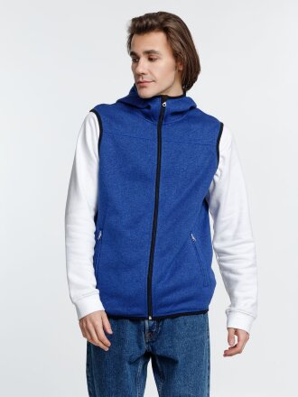 Жилет с капюшоном унисекс Gotland, синий Жилет с капюшоном унисекс Gotland, синий