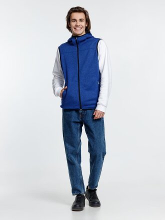 Жилет с капюшоном унисекс Gotland, синий Жилет с капюшоном унисекс Gotland, синий