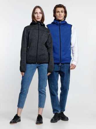 Жилет с капюшоном унисекс Gotland, синий Жилет с капюшоном унисекс Gotland, синий