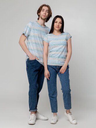 Футболка мужская Rayet двусторонняя, голубая с зеленым Футболка мужская Rayet двусторонняя, голубая с зеленым