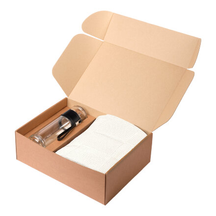 Подарочный набор Terso, Cella, бежевый (плед, термобутылка)