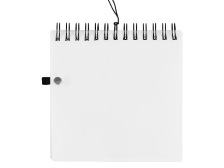 Блокнот А6 Журналист с ручкой, белый Блокнот А6 Журналист с ручкой, белый