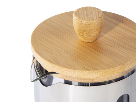 Френч-пресс в стальном корпусе и ручкой из бамбука Coffee break, 1000 мл Френч-пресс в стальном корпусе и ручкой из бамбука Coffee break, 1000 мл