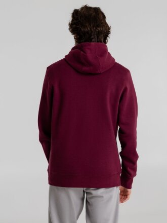 Толстовка с капюшоном унисекс King, бордовая Толстовка с капюшоном унисекс King, бордовая