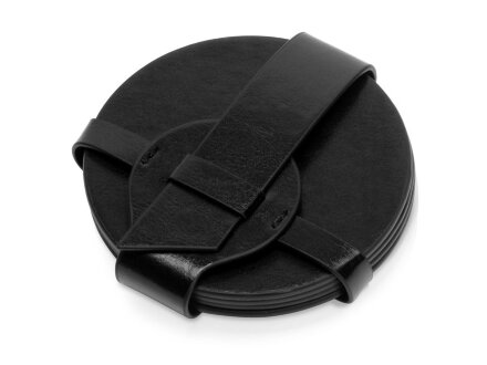 Набор костеров Fabrizio из PU, 4 шт, черный Набор костеров Fabrizio из PU, 4 шт, черный