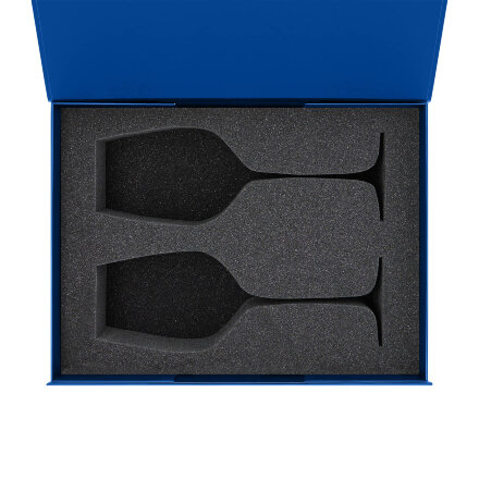 Ложемент под 2 бокала для вина (рифленое стекло) в среднюю коробку-трансформер (арт. 695721)