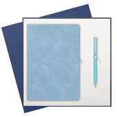 Подарочный набор Верона (Verona), голубой (ежедневник, ручка)